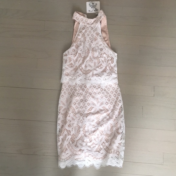 Angel Biba Dresses & Skirts - Australian boutique white and nude lace dress